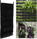 Ogrmar 18 Pockets Vertical Wall Garden Planter Plant Grow Bag for Flower Vegetable for Indoor/Outdoor (18 Pockets, Black)