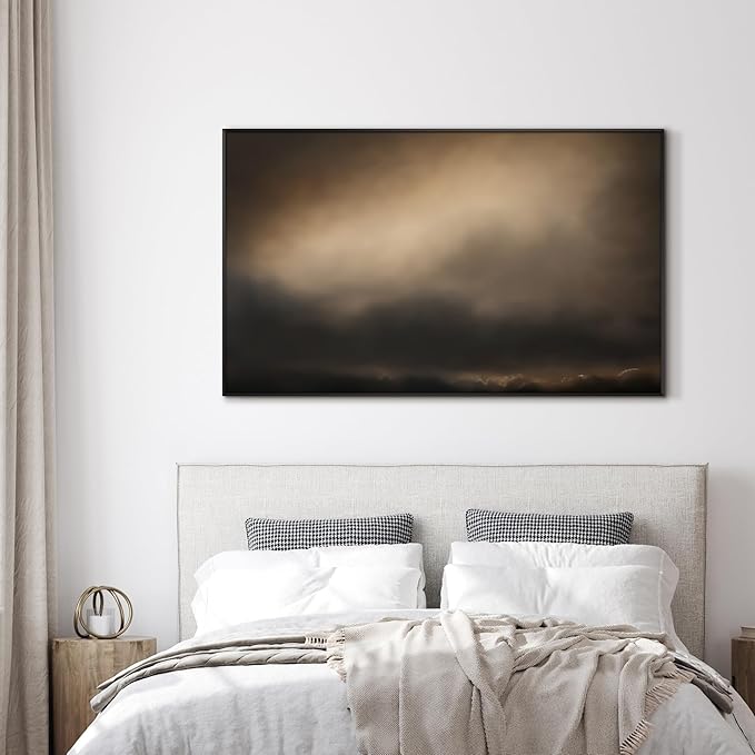 SIGNWIN 30"x60" Extra Large Framed Wall Art Golden Sunset Cloud, Moody Sky Scene for Home Living Room Bedroom Decor (Frame Assembly Required)