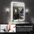 SBAGNO LED Bathroom Mirror with Lights, 40''x28'' 3D Border Bathroom Vanity Wall Mirror with Bluetooth, Anti-Fog, Stepless Dimming, 3 Colors, Tempered Glass Lighted Vanity Mirror for Bathroom