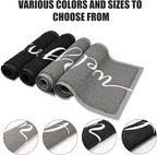 FireProof Outdoor Indoor Welcome Mat, Long-lasting Non-Slip and Easy to Clean Rectangular Entrance Mat, Grey (30 x 17.5) For High Traffic Areas