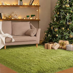 Green Area Rug for Bedroom: 3x5 Plush Shag Carpet-Modern Fuzzy Furry Soft Rugs for Kids Girls Room,Shaggy Rug for Dorm Home Decor(3x5 Feet,Light Green)