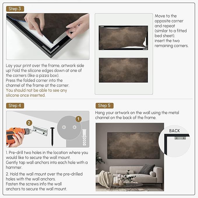 SIGNWIN 36"x72" Extra Large Framed Wall Art Neutral Cloudy Abstract Illustration, Soft Atmospheric Design for Home Living Room Bedroom Decor (Frame Assembly Required)