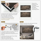 SIGNWIN 36"x72" Extra Large Framed Wall Art Neutral Cloudy Abstract Illustration, Soft Atmospheric Design for Home Living Room Bedroom Decor (Frame Assembly Required)