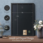 VCK 16x24 Poster Frames Set of 3, Black Solid Wood Picture Frame, Textured Exclusive Wall Gallery Frame