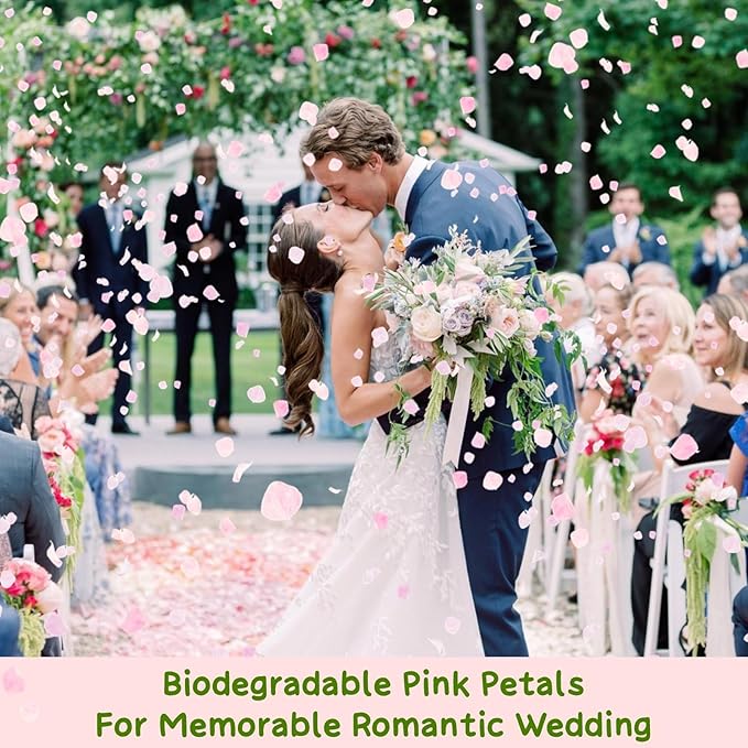 1500Pcs Real Pink Hydrangea Flower Petals for - 1.06 oz Natural Dried Pink Petals for Romantic Night, Her Set, Proposal Decor