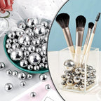 Silver Vase Filler | 150PCS Pearls Bead for Centerpieces Vases | 8/14/20 mm No Hole Beads, Fake Pearls for Wedding Birthday Theme Party Table Centerpieces Decor