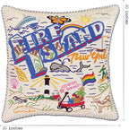 Catstudio Fire Island Embroidered Decorative Throw Pillow
