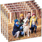 8x10 Acrylic Picture Frame 5 Pack, Clear Freestanding Double Sided Frameless Magnetic Photo Frames, Desktop Display Decor Gift