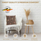 Charlotte Home Furnishings Throw Pillow Covers 16x16 in, Damson Blue Decorative Couch Pillow Cover, Boho Decor European Tapestry Cushion Cases, Living Room Cozy Home Decor, Jacquard Woven Soft Cotton