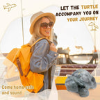 QINJIEJIE Moonstone Crystal Travel Turtle Figurines for Travelers Best Travel Gifts for Women Men Healing Crystals Sea Turtle Lovers Office Desk Decor Good Luck Gifts for Traveling Abroad