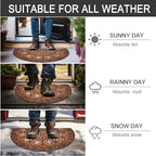 CHICHIC Entrance Door Mat Large 18 x 30 Inch Entry Way Doormat Front Door Rugs Outdoors Heavy Duty Welcome Mat Non Slip Rubber Back Low Profile for Garage, Patio, High Traffic Area, Orange