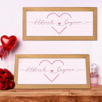 Gifts for Him/Her - Personalized Photo Frame with Love Design, Wall Mount or Tabletop Display, Romantic Gifts for Boyfriend Girlfriend Anniversary Birthday Valentine's