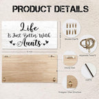 Best Aunt Gifts Picture Frame Photo Holder for Wall, Auntie Gift Idea for Aunts from Niece or Nephew, Aunties Gifts Thank You Gift for Aunt, Gifts for Her Women Aunt Gifts Hanging Photo Display