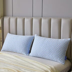 Cooling Shredded Memory Foam Pillow - Standard Size Bed Pillow Adjustable Pillow for Side Back Stomach Sleepers Cooling Gel Pillow (Pack of 2)