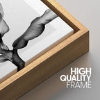 SIGNWIN Framed Canvas Print Wall Art Trio of Jungle Palms & Snake Succulents Floral Plants Photography Modern Art Minimalist Black and White for Living Room, Bedroom, Office - 16"x24"x3 Natural