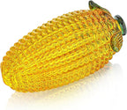 Glass Corn Figurine Decor for Tabletop Centerpiece Art Glass Corn Paperweight Decorations for Home Kitchen Office Desk