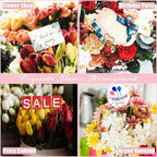 20 Pcs Floral Card Holder Picks, Heart Picture Holders, Photo Holder Pick Stick, Gold Floral Place Card Holder, Floral Picks Clips, Photo Picture Holder for Weddin