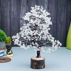 Clear Quartz Gemstone Tree of Life - Handmade Crystal for Positive Energy, Chakra Money Tree Bonsai - Feng Shui Decor, Healing Crystals - Attract Good Luck, Meditation Accessories, Spiritual Gift