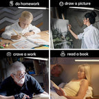 LED Desk Lamp with Clamp, Eye-Protection Clip on Desk Lamp, 5 Modes 10 Brightness Adjustment, 360°Flexible Gooseneck Lamp for Home Office, Lamps with USB Adapter，White