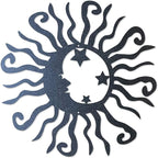 Riverside Designs Wacky Solar Moon Metal Wall Art Steel Outdoor Decor | Heavy-Duty and Waterproof | Made in USA (Black, 12L x 12W)