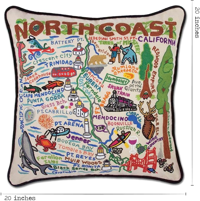 Catstudio North Coast Embroidered Decorative Throw Pillow