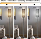 PARTPHONER Floor Lamp for Living Room, Modern Standing Lamps with Lampshade, Minimalist Tall Lamp with Foot Switch for Living Room, Bedroom, Kids Room, Office(Bulb Not Included)