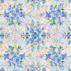 Window Privacy Film Stained Glass Decorative Window Tint for Home Room Decor Static Cling Rainbow Window Film Blackout Bathroom Bedroom Car Renter Friendly (Blue&Purple Hydrangea Flower)