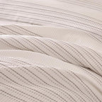 Amazon Basics Waffle Weave Microfiber 2-Piece Duvet Cover Set, Includes 1 Duvet Cover and 1 Pillow Sham, Twin, Dark Grey Striped