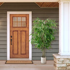 Artificial Bamboo Tree, 6 FT Fake Tree, Faux Silk Plant with Pot, Fake Plants for Home Office Indoor Outdoor Decor, 7 Natural Bamboo Trunks