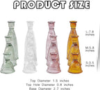 Vertical Stripe Candlestick Holders Set of 3, Premium Glass Candle Holders for Candlesticks and Taper Candles, Vintage Candle Holder Decor for Table Centerpiece, Pink