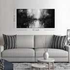 Abstract Wall Pictures for Living Room,Black Art Paintings for Wall Office Wall Art Bedroom Wall Decor 20 x 40 Inch