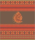 Beacon Blankets Southwestern Chief Henry Native American Design Throw - 90" x 90" Blanket Only - Premium Plush Blanket Can be Used for Queen or King Size Bed