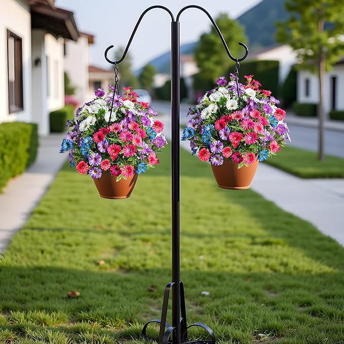 UV Resistant Artificial Petunias 8PCS Fake Flowers Artificial Flowers for Outdoors Silk Flowers Fake Hanging Basket Plants Suitable for Outdoor Porch Decor patio Decor,13.3In,Mixed full color