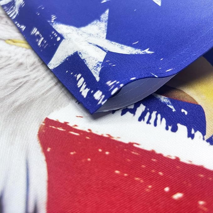 TOPFLAGS Garden Flag Stand with American Garden Flags Patriotic Stars and Eagle Yard Flag 12x18 Inch Holder Pole Stake Double Side for Outside with Clips and Stopper for Memorial Day 4 th of July