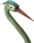 Alpine Corporation 40" Tall Outdoor Rustic Metal Crane Statue Yard Art Decoration