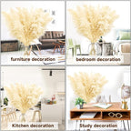 46" inch 11 Stems Natural Pampas Grass Tall Decor,Pompas Grass,Large Beige Tall Pampas Grass for Floor Vase,Wedding Decorations,Party,Boho Home Decor,and Creating a Boho Ambiance