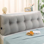 Wedge Pillow Headboard Queen, Triangle Pillow Wedge for Headboard, King Size Bed Wedge Pillow for Headboard Gap Filler, Sleeping Wedge Pillow for Adults, Grey