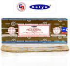 Satya Nag Champa Palo Santo Incense Sticks 250 gm Pack, Insenses with Raajsee Insence Holder Bundle, Nag Champa Natural Incense