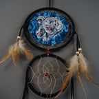 Remorelt Wolf Eagle Bear Dream Catcher Bedroom Wall Decor, Christmas Home Decoration, Room Accessory, White Moon Feather Decoration - Unique Home Craft Wall Pendant (DC27 6Inch Set 2 Tiger Unicorn)