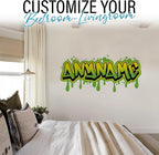 Custom Graffiti Name Wall Decal Personalized Graffiti Wall Name Decal Graphics Large Vinyl WallDecal for Home & Room Décor, Peel & Stick Wall-Art for Kids & Teens Bedroom, Car, Vehicles