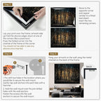 SIGNWIN 36"x46" Extra Large Framed Wall Art Magical Firefly Night Forest, Enchanted Woodland Scene for Home Living Room Bedroom Decor (Frame Assembly Required)