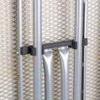 Brabantia Size C Ironing Board (49 x 18in) 7 Height Options, Solid Steam Iron Rest Holder & Linen Rack & Cord Holder (Ecru) Non-Slip Feet, Anti-Collapse Child Locks