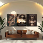 Fantasy Artists 3Pcs Jesus Wall Art, Christian Wall Decor for Biblical Room, Unframed Canvas Painting Prints, Religious Art Posters for Church Living Room Bathroom, 16" X 24"