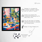 Kitchen Wall Decor Black Framed Art, 10 pcs of Kitchen Wall Art Decor, Pink Framed Quote Pictures, Pizza and Coctail Prints, Lemon Decorations for Wall Decor