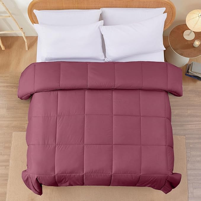 Modern Threads Down Alternative Reversible Comforter Red/Beige King