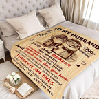 Birthday Gifts for Husband from Wife - Anniversary Wedding Gifts for Men - Romantic Love Present for Him - Christmas Fathers Valentines Day Birthday Gift Ideas for Husband - to My Man Blanket 50"x60"