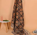 Bohemian Mud Cloth Handmade Throw with Tassels - 120x180 CM Handblock Printed Floral Cotton Blanket, Soft Handloom Sofa Throw for Living Room, Bed, Couch & Home Décor