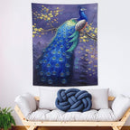yowecso Peacock Tapestry - Purple Peacock Wall Hanging for Bedroom, Living Room & Dorm - 40"x60"
