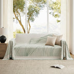 Boho Couch Cover Washable Sectional Couch Covers for Dogs Reversible Sofa Slipcover for 2 or 3 Cushion Couch Pet Friendly Furniture Protector (1# Sage Green, 71" x 118")