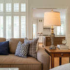 Farmhouse Table Lamps for Living Room Set of 2, Rustic Table Lamp with USB Ports, 28" Tall Table Lamps for Bedroom Nightstand, Bulb Not Included